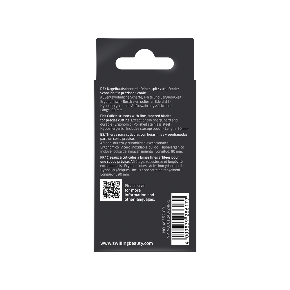 Zwilling Classic Inox Stainless Steel Trimming Cuticle Scissors Manicure Silver