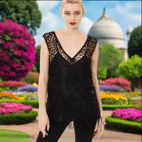 Crochet Beaded Fringe Top