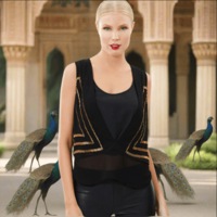 Geometric Beaded Sleeveless Top