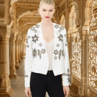 Starry Night Beaded Tuxedo Jacket