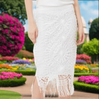 Crochet Fringe Midi Skirt
