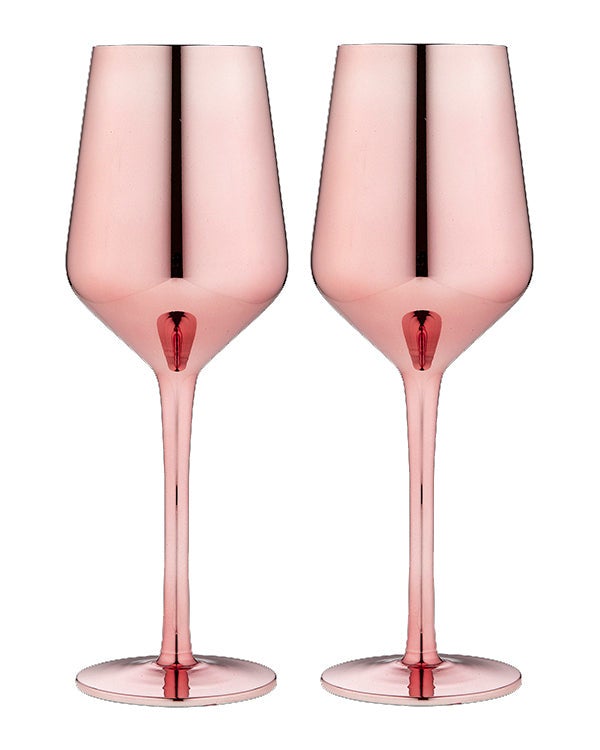 Aurora Rose Wine Glass Set (400ml) - 2 Pack
