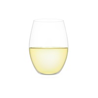 Plumm Stemless WHITE+ European Crystal Wine Glass (398 ml) - 4 Pack