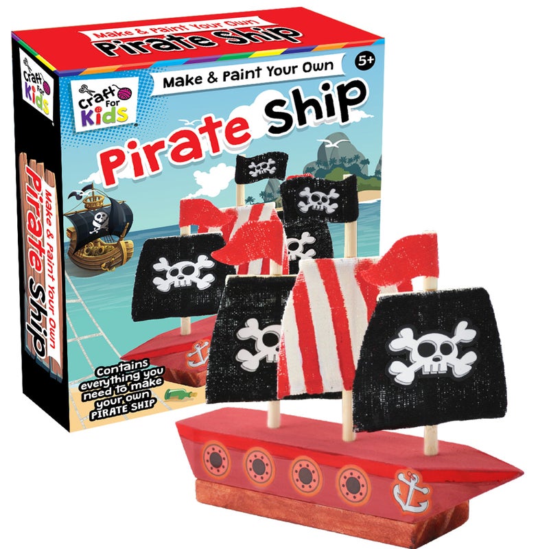 Buy Make & Paint Your Own Pirate Ship - MyDeal