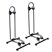 BIKEHAND Fat Snow Bike Bicycle Floor Parking Rack Storage Stand - For Mountain MTB & Road Bikes Indoor Outdoor Garage Storage - Max Tire Width 5"
