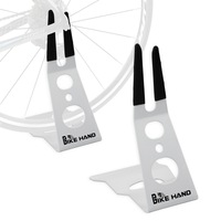 BIKEHAND Bicycle Floor Type Hub Mount Parking Rack Stand - for Mountain and Road Bike Indoor Outdoor Garage Apartment Storage NOT for Disk Brake