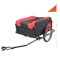 CyclingDeal Bike Bicycle Cargo Trailer - Bike Cart Wagon Trolley with Cover 
