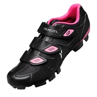 CyclingDeal Mountain Bicycle Bike Women's MTB Cycling Shoes Black Compatible with SHIMANO SPD and CrankBrothers Cleats