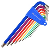 BIKEHAND Bike Bicycle Heavy Duty Precise Hex Allen Wrench Set with Ball End - Colored