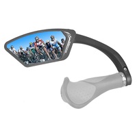 Venzo Bicycle Bike Handlebar Mirror Blue Lens 75% Anti-glare Glass Blast Resistant