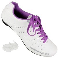Venzo Women Lace Road Bike For Shimano SPD SL Look Cycling Bicycle Shoes