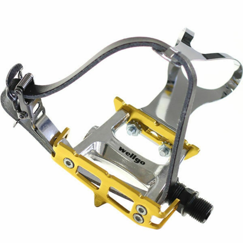 wellgo pedals with toe clips