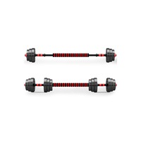 TARRAMARRA® Adjustable Rubber Dumbbell Set 20kg/30kg/40kg