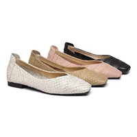 AUSTRALIAN SHEPHERD® Women Leather Square Toe Ballet Flats Serena