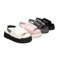AUSTRALIAN SHEPHERD® UGG Women Slingback Platform Fluffy Slides Poppin