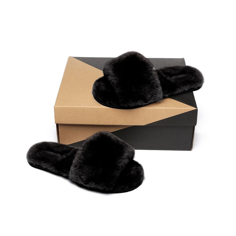 Buy AUSTRALIAN SHEPHERD® UGG Women Fluffy Slides Nala - MyDeal