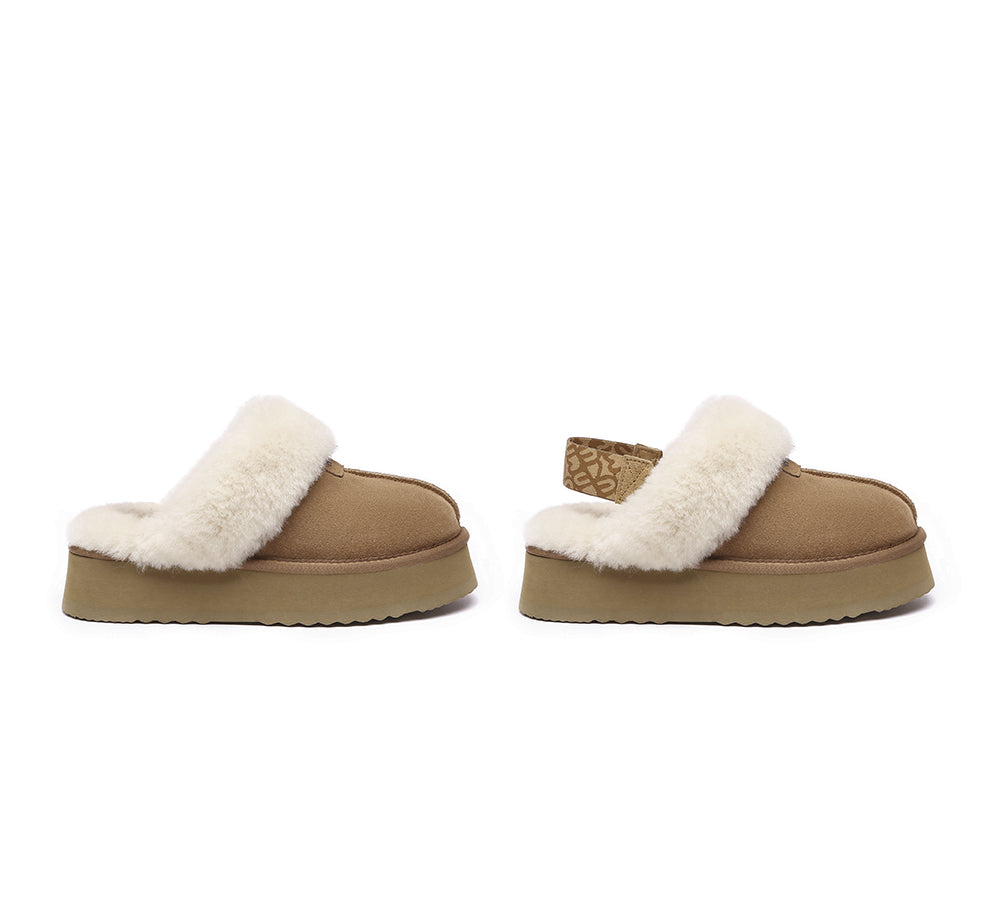 EVERAU® UGG Women Removable Strap Slingback Platform Slippers Forever