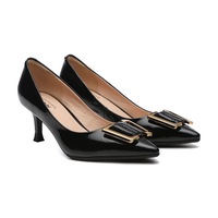 TARRAMARRA® Women Metal Buckle Pointed Toe Mid Low Heels Lydia