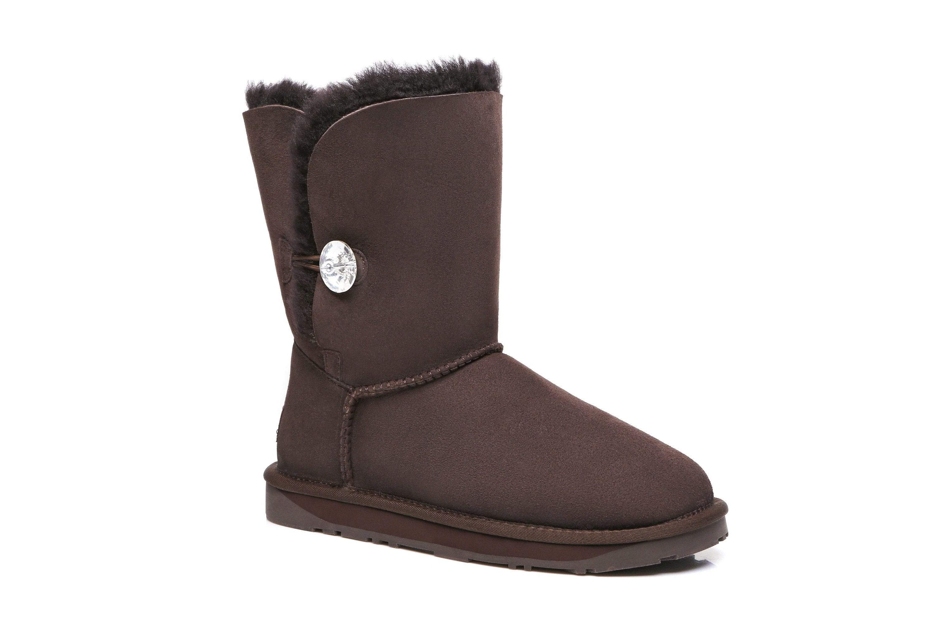 short ugg boots with button