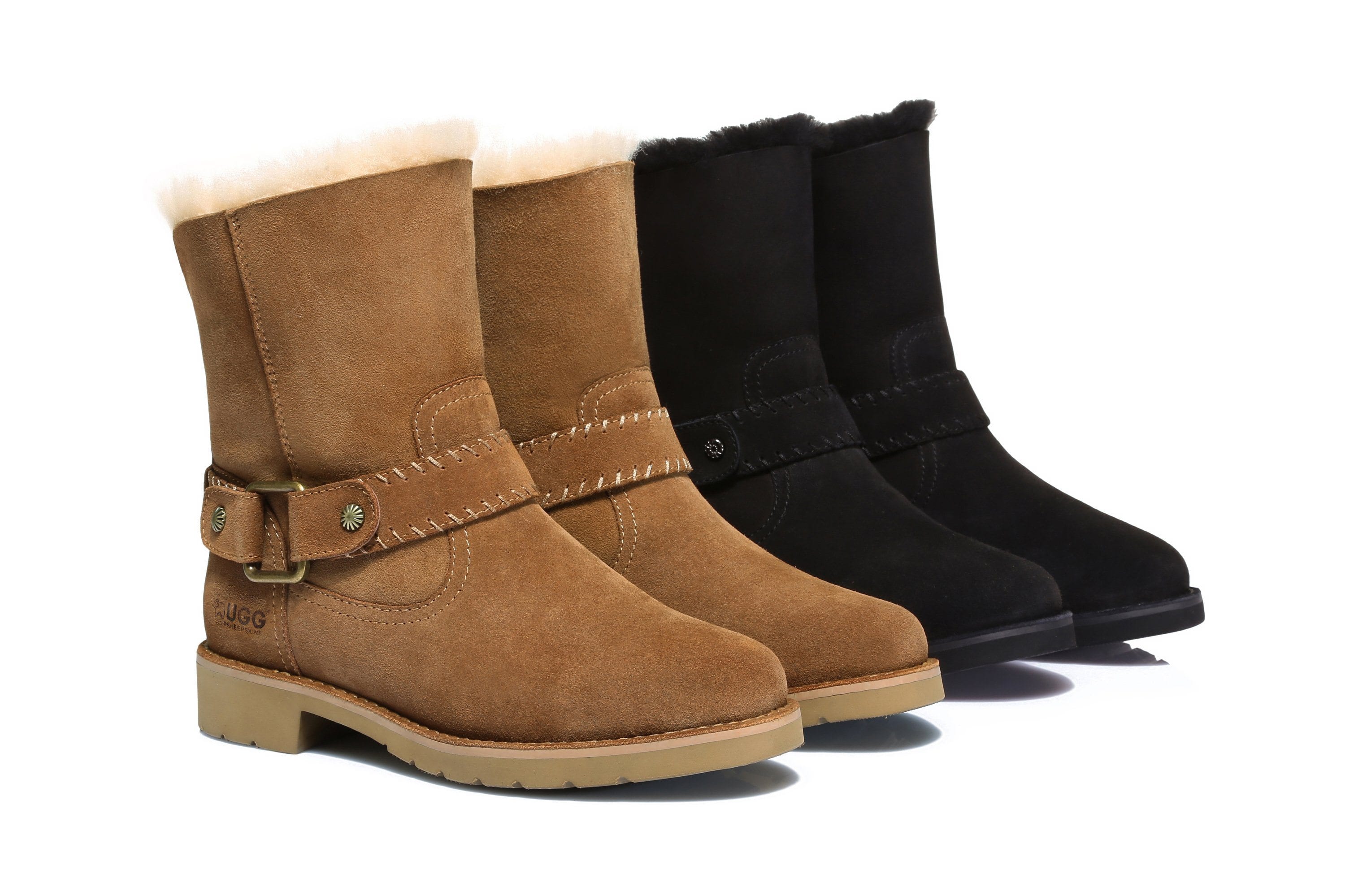 ugg short boot with buckle