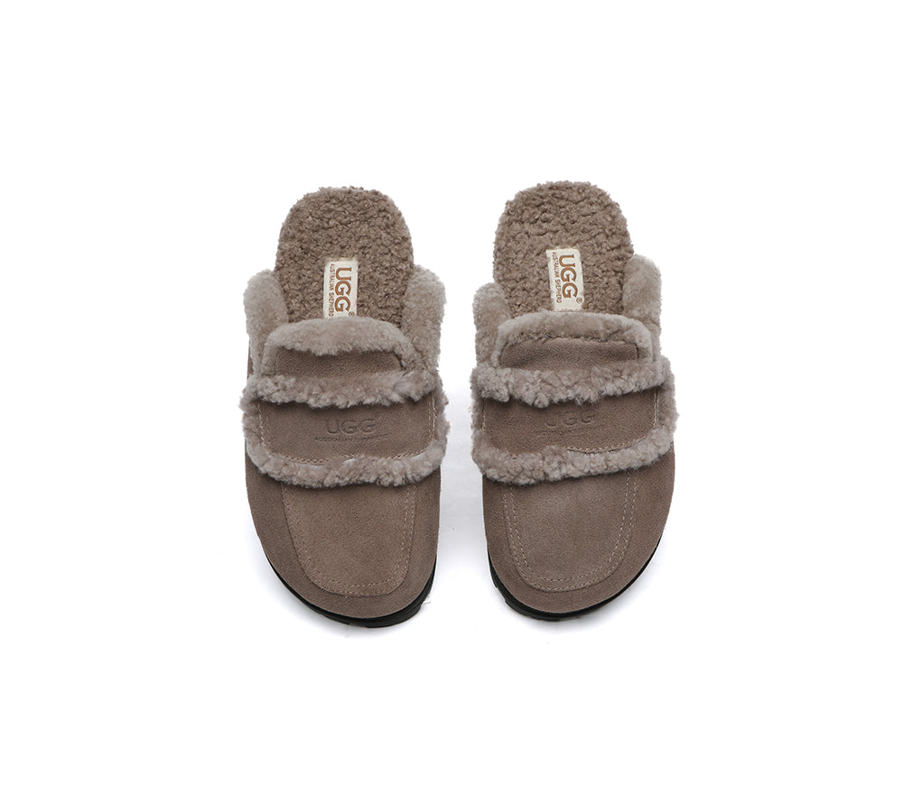 Buy AUSTRALIAN SHEPHERD UGG Slippers Women Sheepskin Wool Shearling Lined Remi MyDeal