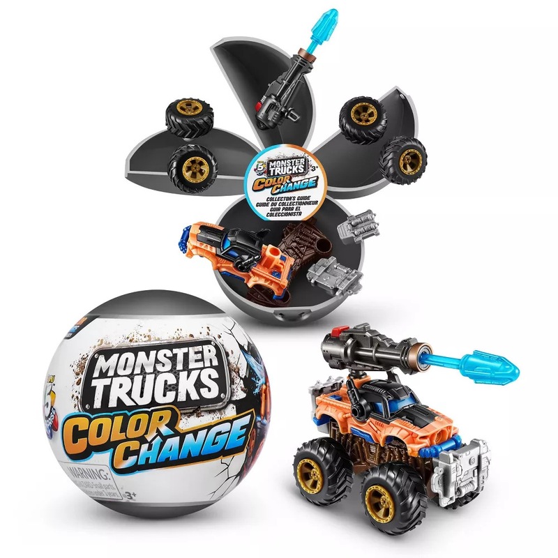Buy 5 Suprise Monster Trucks Colour Change MyDeal