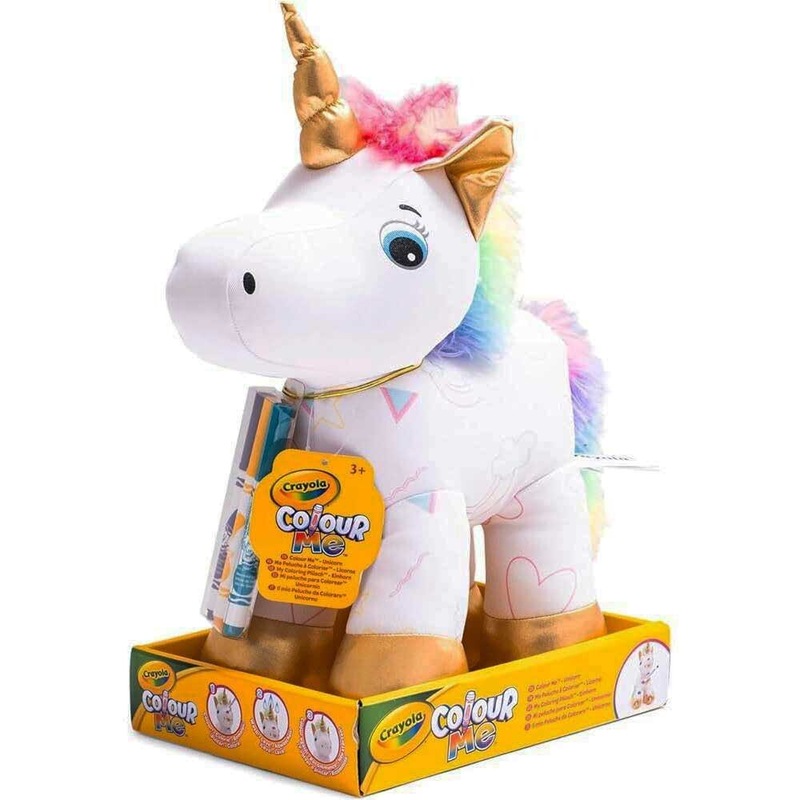 Buy Crayola Colour Me Unicorn Plush with 3 Crayola - MyDeal