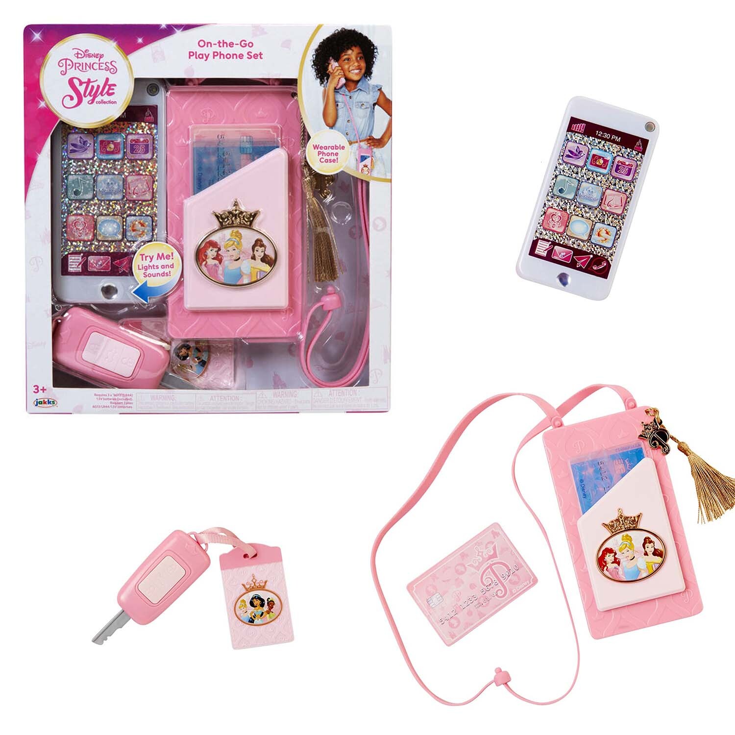 disney princess style on the go phone set