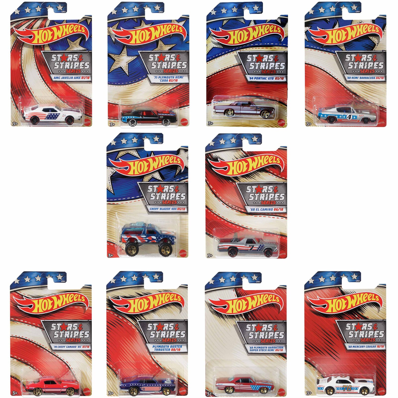 stars and stripes hot wheels set