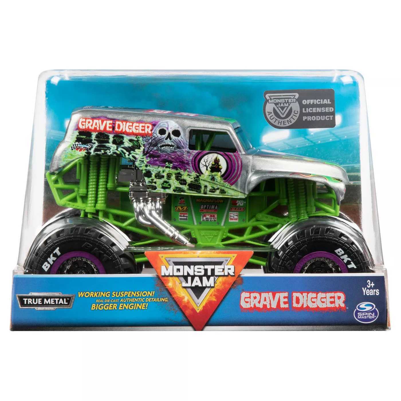 Silver grave digger monster truck online