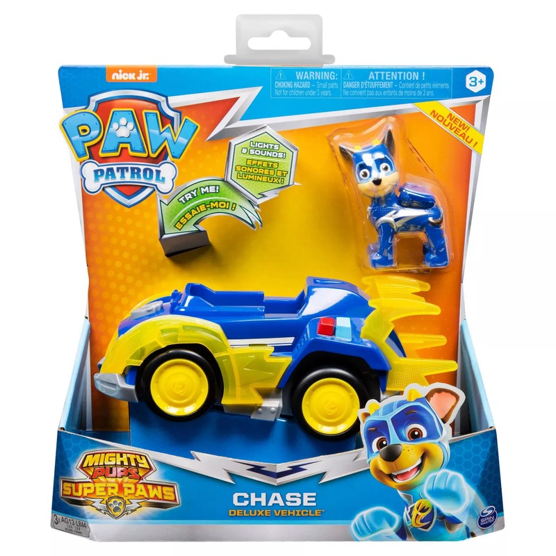 Buy Paw Patrol Mighty Pups Super Paw Chase Deluxe Vehicle - MyDeal