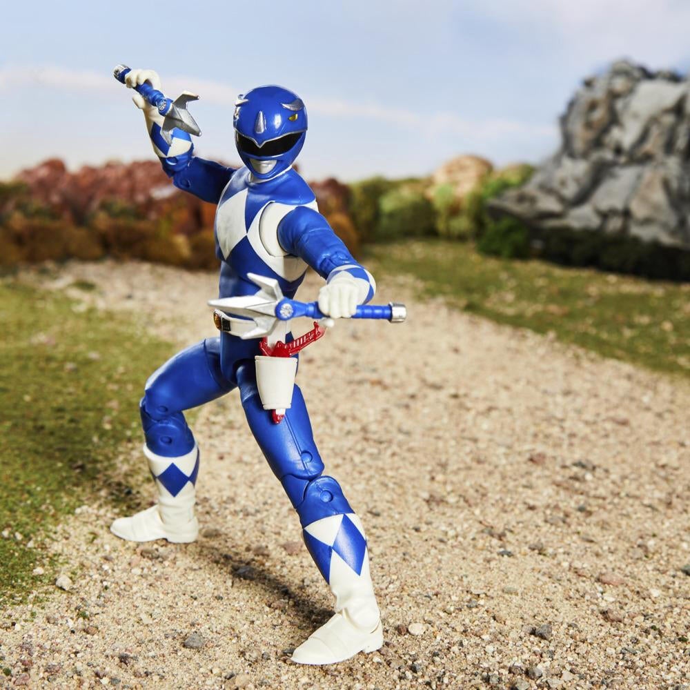 mighty morphin power rangers blue ranger lightning collection action figure