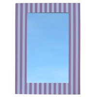 Wall Mirror Stripe Pink & White