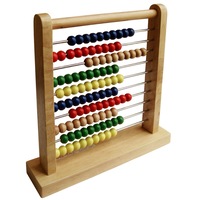 Wooden Abacus with Metal Bars