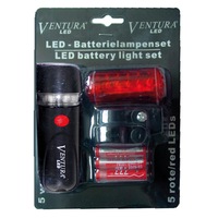 M-Wave Headlight 5 Led And Taillight 5 Led