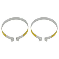 M-Wave Trouser Bands Steel With Reflective Strip