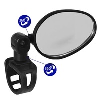 Bicycle Mirror Spy Mini Oblong 66mm x 44mm Adjustable Flat