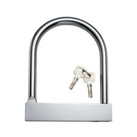 Bike U-Lock 160Mmx207Mm With Two Keys Bulk Packed In Polybag