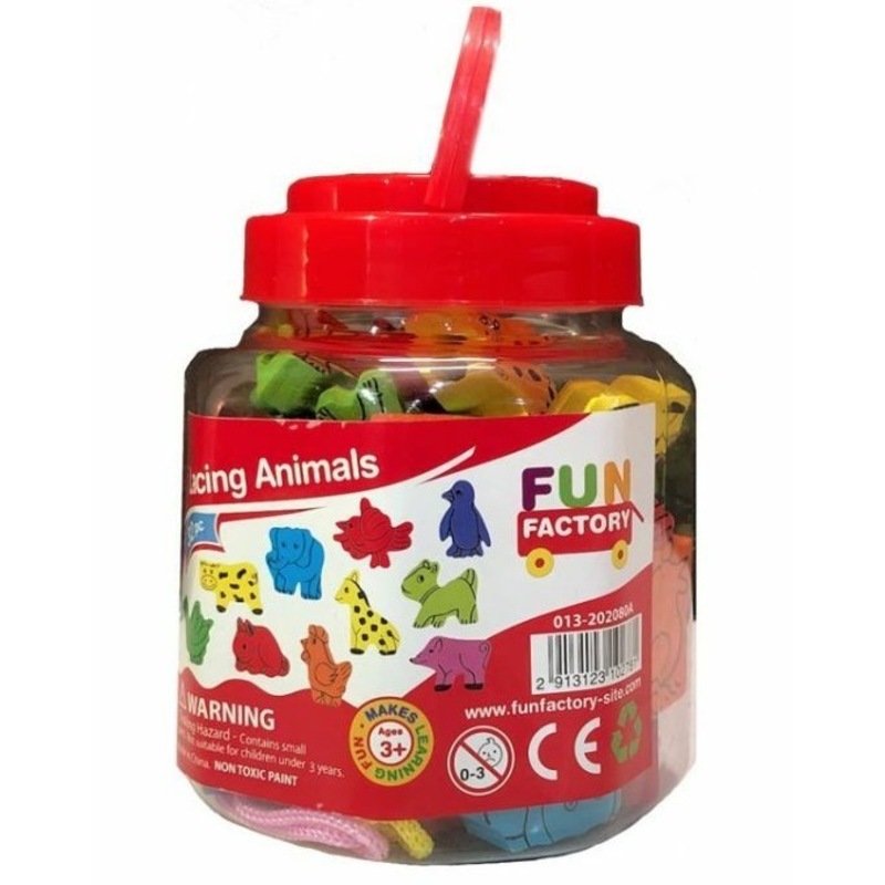 Buy Fun Factory Lacing Animals in a Jar MyDeal