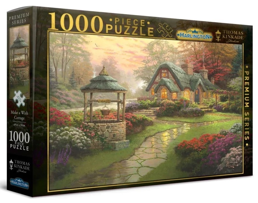 Buy Harlington - Thomas Kinkade Make A Wish Cottage Puzzle 1000pc - MyDeal