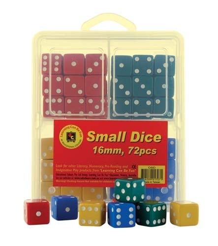 Learning Can Be Fun - Small Dice 16mm (72 pack)