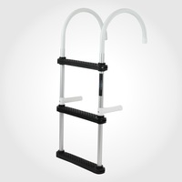 3-STEP Aluminium Folding LADDER Marine Boat Yacht Portable Swim Alloy Boarding