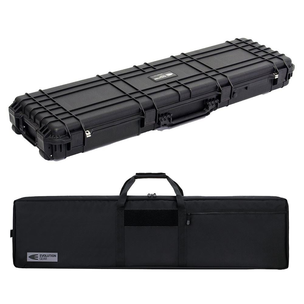 Black Rifle Hard Gun Case + Double Rifle Bag Bundle (No Foam)