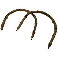 1 Pair 100% Replacement Bamboo Handles Straps Handbag Handle MADE IN JAPAN Wooden