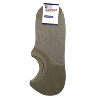 1 Pair NO SHOW BAMBOO SOCKS Non Slip Heel Grip Low Cut Invisible Footlet