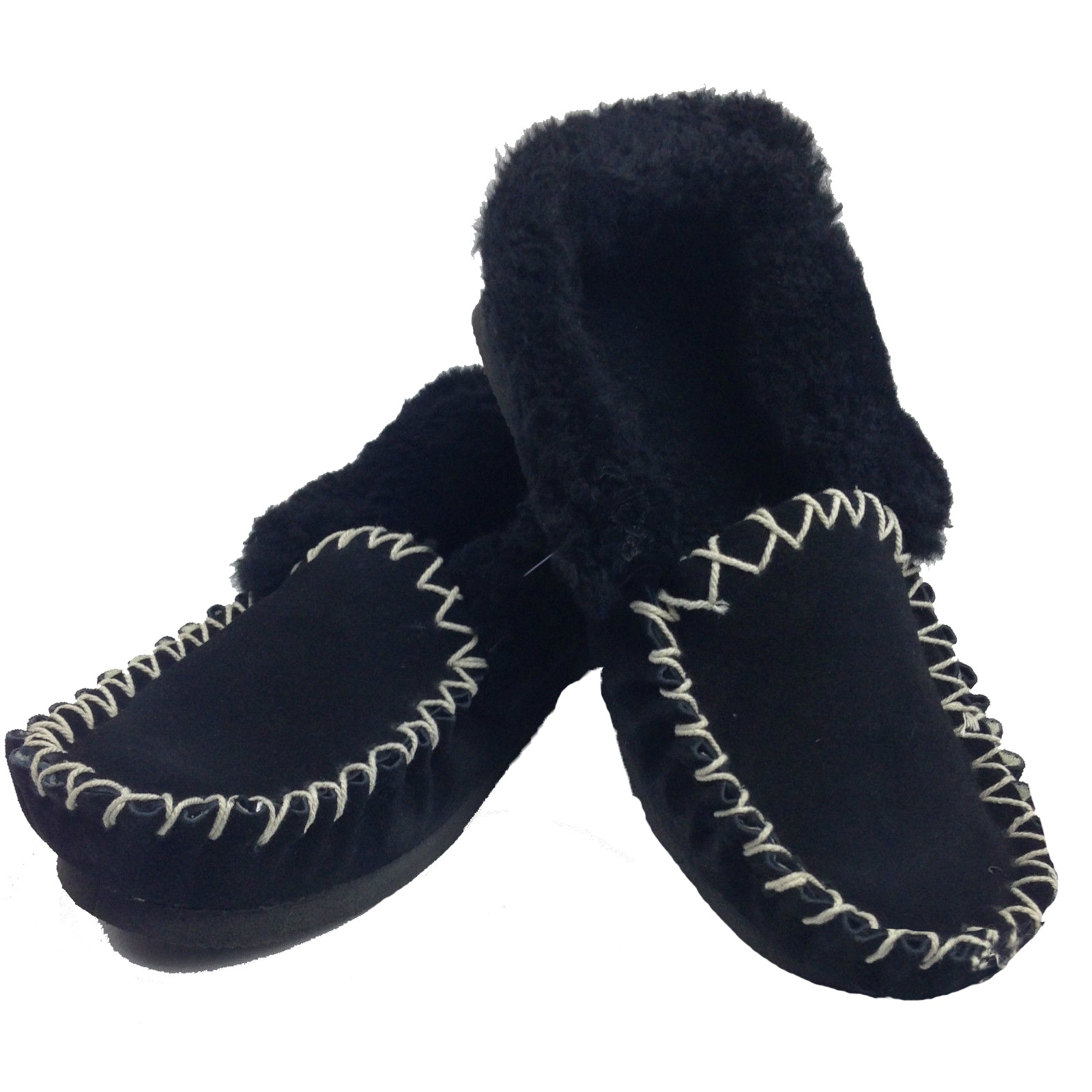 100% Sheepskin Moccasins Slippers Winter Casual Genuine Slip On UGG Non-Slip