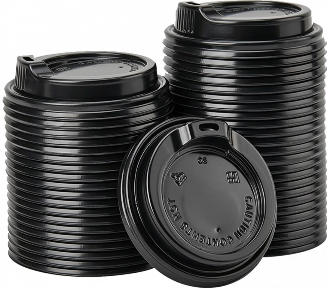 Buy 1000 Plastic Coffee Cup Lids Suits 8oz/10oz Cups Takeaway Take Away ...