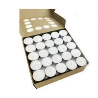 100pcs TEA LIGHT CANDLES 4 Hour Burn Tealight Wedding Smokeless Crystal Wax BULK