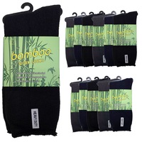 12 Pairs PREMIUM BAMBOO SOCKS Mens Heavy Duty Thick Work Socks Cushion BULK