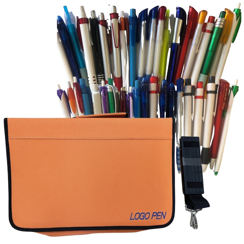 Buy 120x Assorted Ball Point Pens + Pen Holder Folder School Office